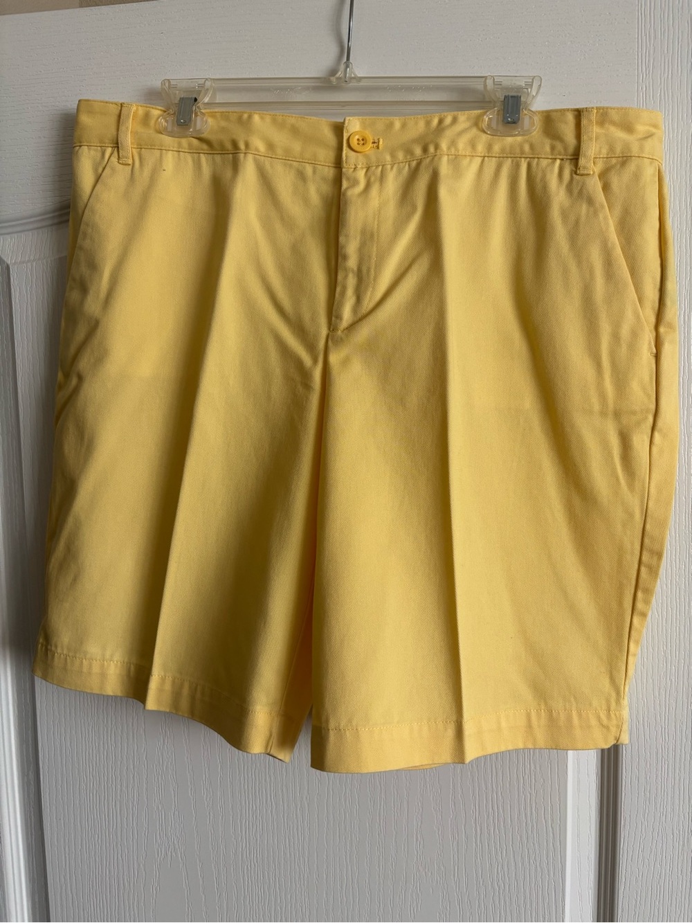 Women's Yellow Cotton Shorts